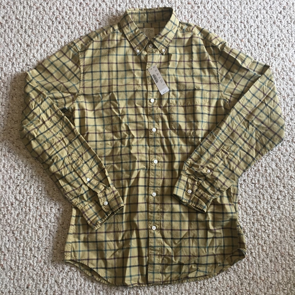 J.Crew Slim Button Down Shirt in Grid Pattern S